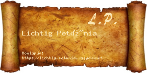 Lichtig Petúnia névjegykártya